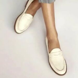 Vionic Waverly Loafers Nubuck Brushed Leather Metallic  Cream Women’s 9